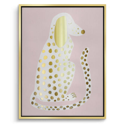 Gold Foil Dalmatian Puppy - Canvas