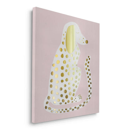Gold Foil Dalmatian Puppy - Canvas