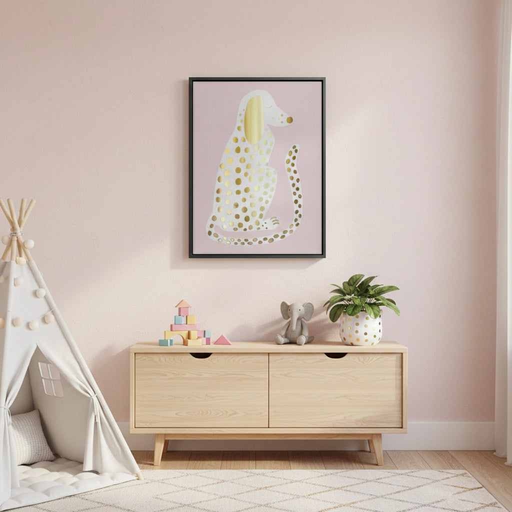 2Gold Foil Dalmatian Puppy - Canvas