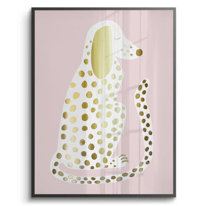 Gold Foil Dalmatian Puppy - Fine Art