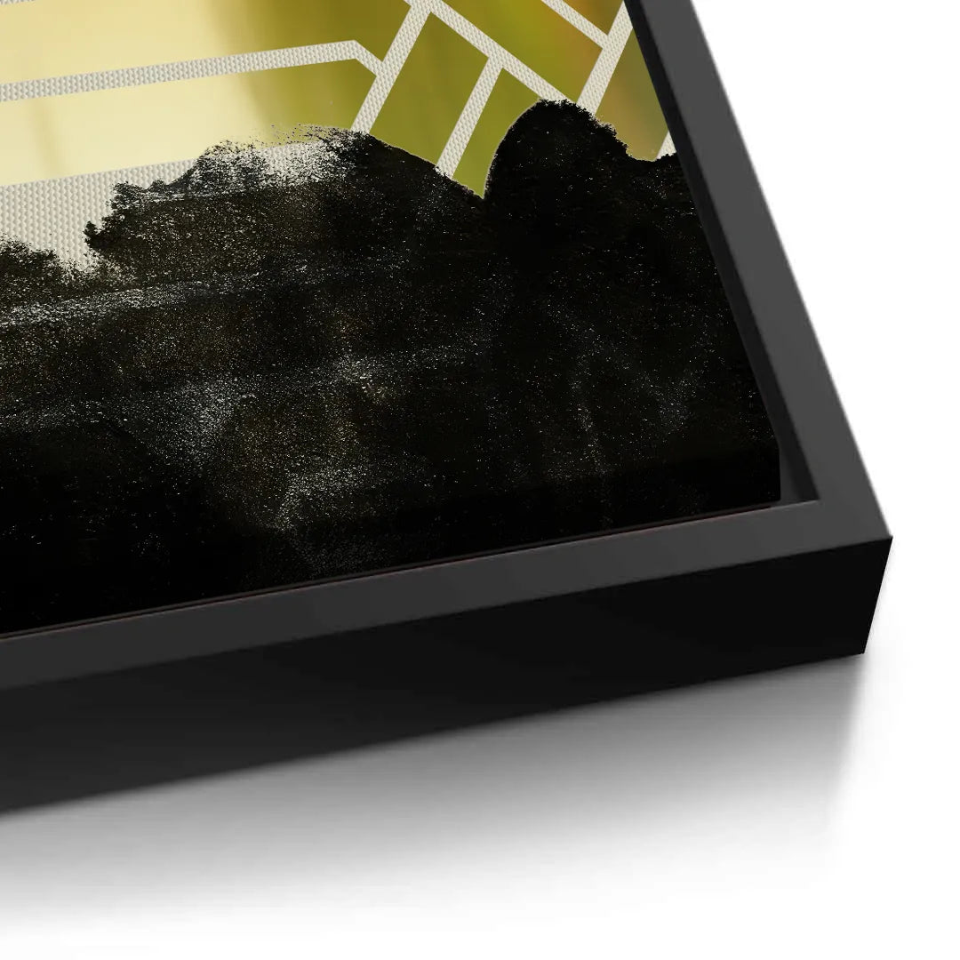 Gold Geometric Abstract  - Canvas - Jasmineart.ae