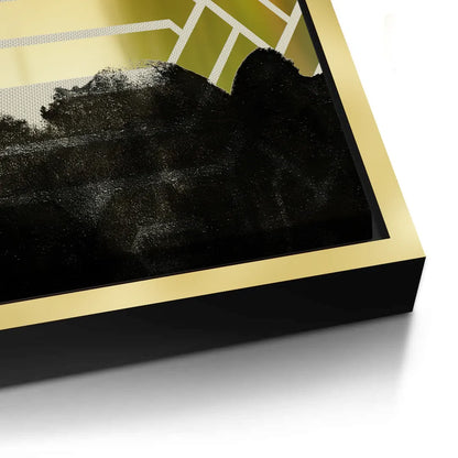 Gold Geometric Abstract  - Canvas