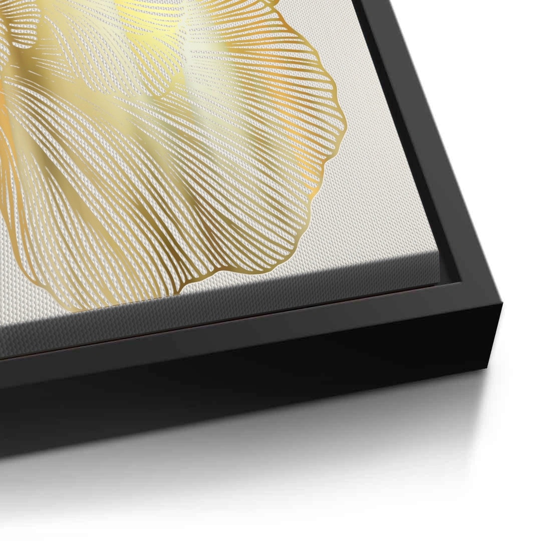 2Gold Ginkgo Leaf Set of 2 - Canvas