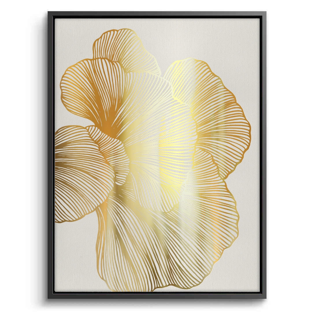 2Gold Ginkgo Leaf Set of 2 - Canvas