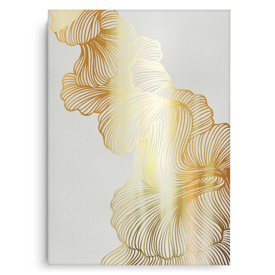 2Gold Ginkgo Leaf Set of 2 - Canvas