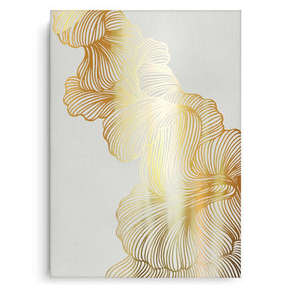 Gold Ginkgo Leaf Set of 2 - Canvas