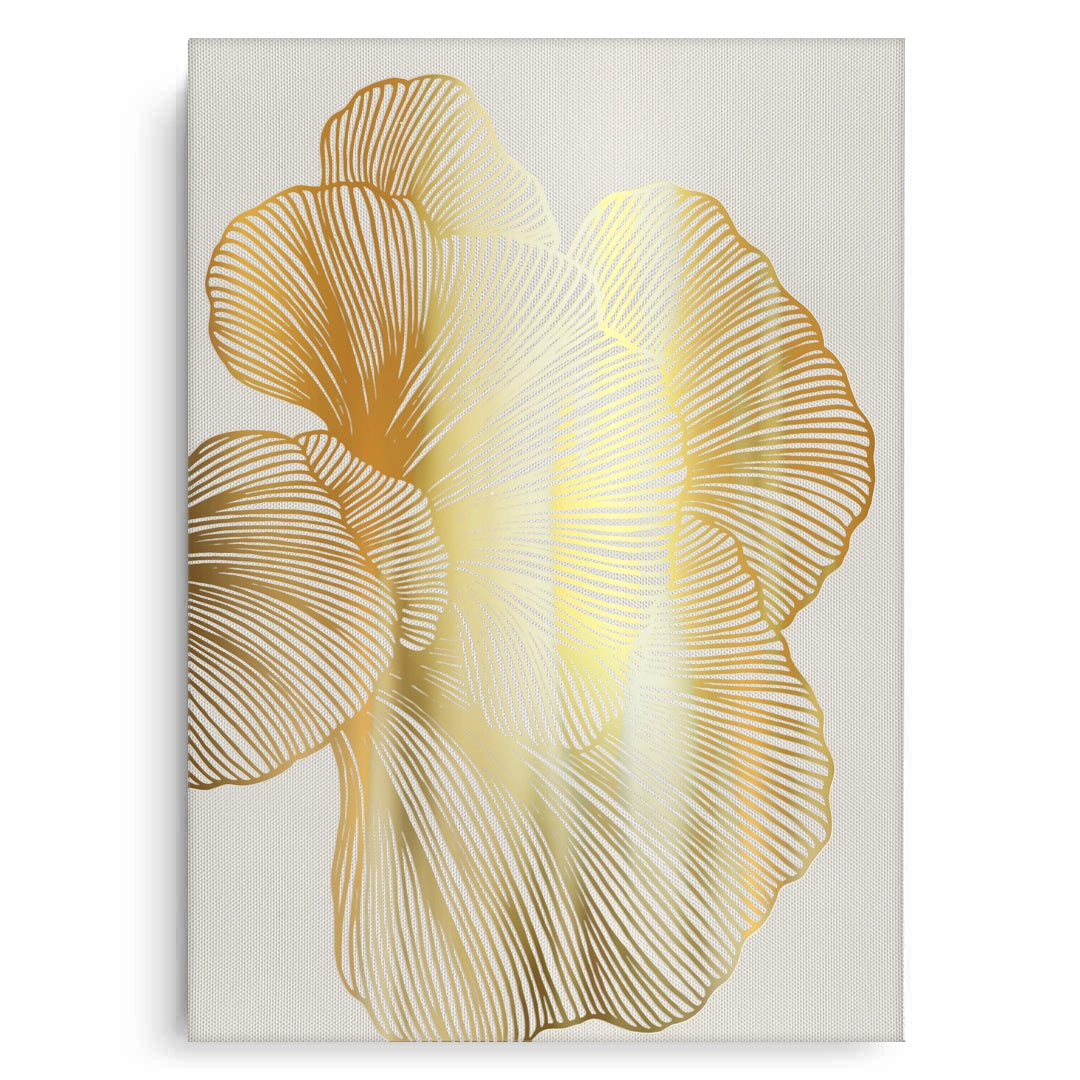 2Gold Ginkgo Leaf Set of 2 - Canvas