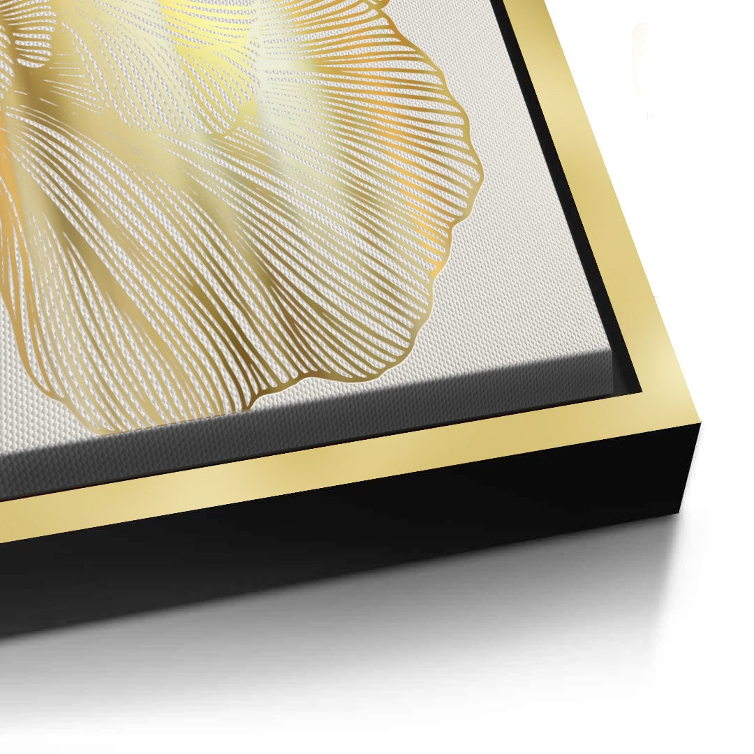 2Gold Ginkgo Leaf Set of 2 - Canvas