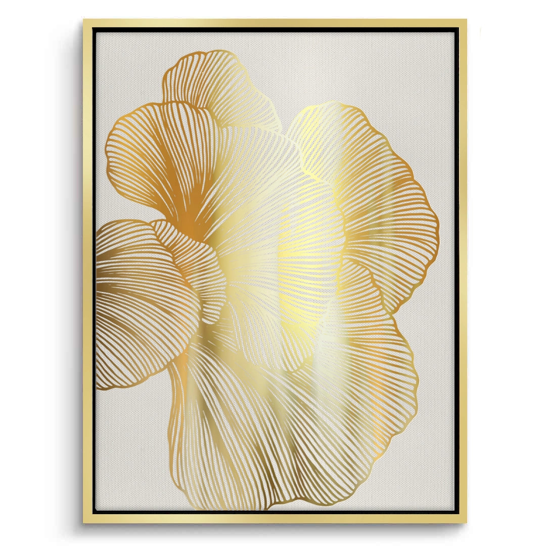 2Gold Ginkgo Leaf Set of 2 - Canvas