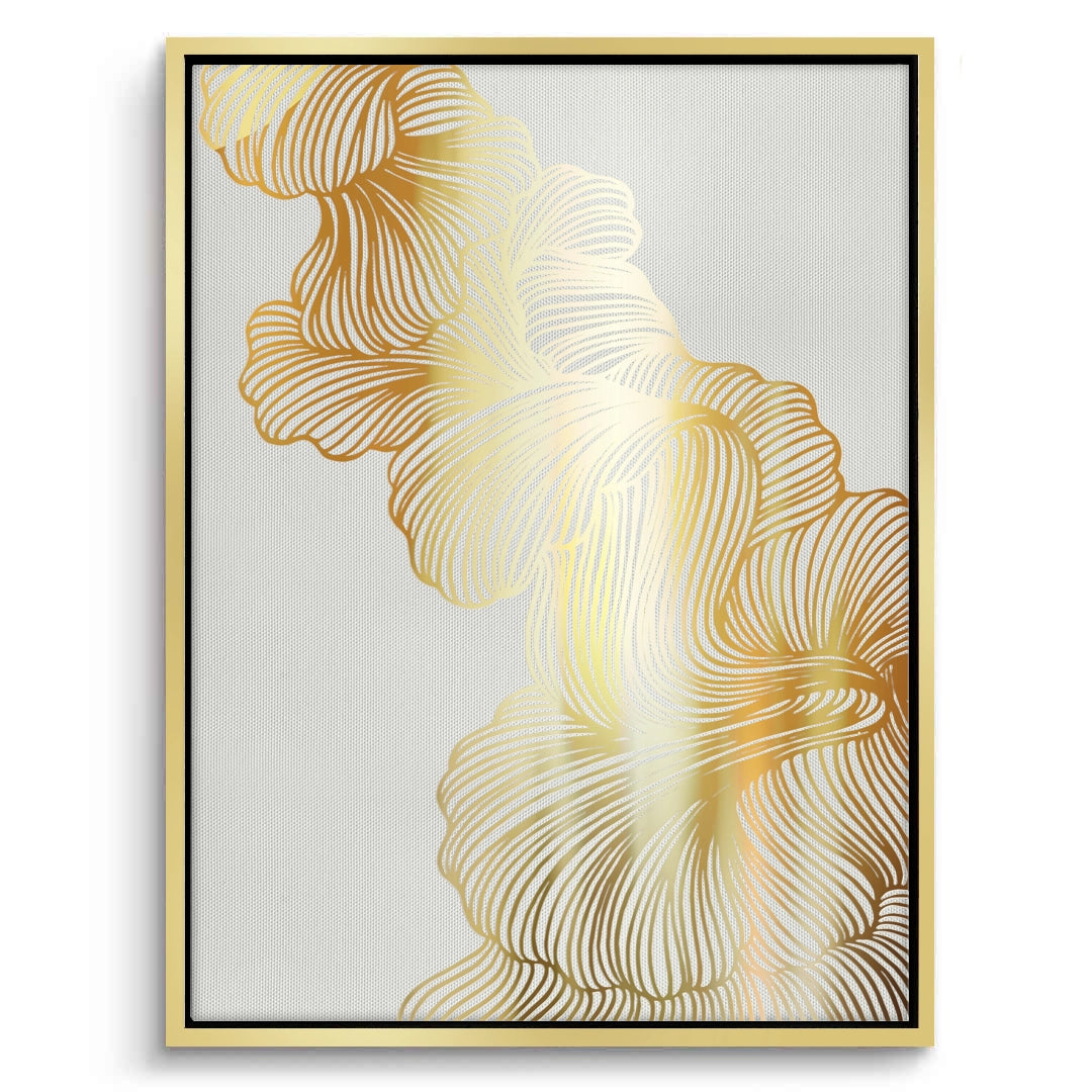 2Gold Ginkgo Leaf Set of 2 - Canvas