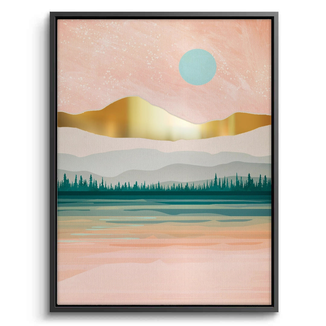 2Gold Layer Mountain - Canvas