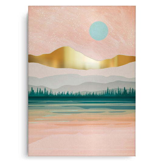Gold Layer Mountain - Canvas