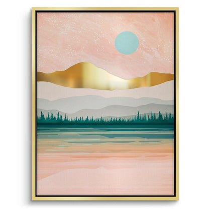 Gold Layer Mountain - Canvas