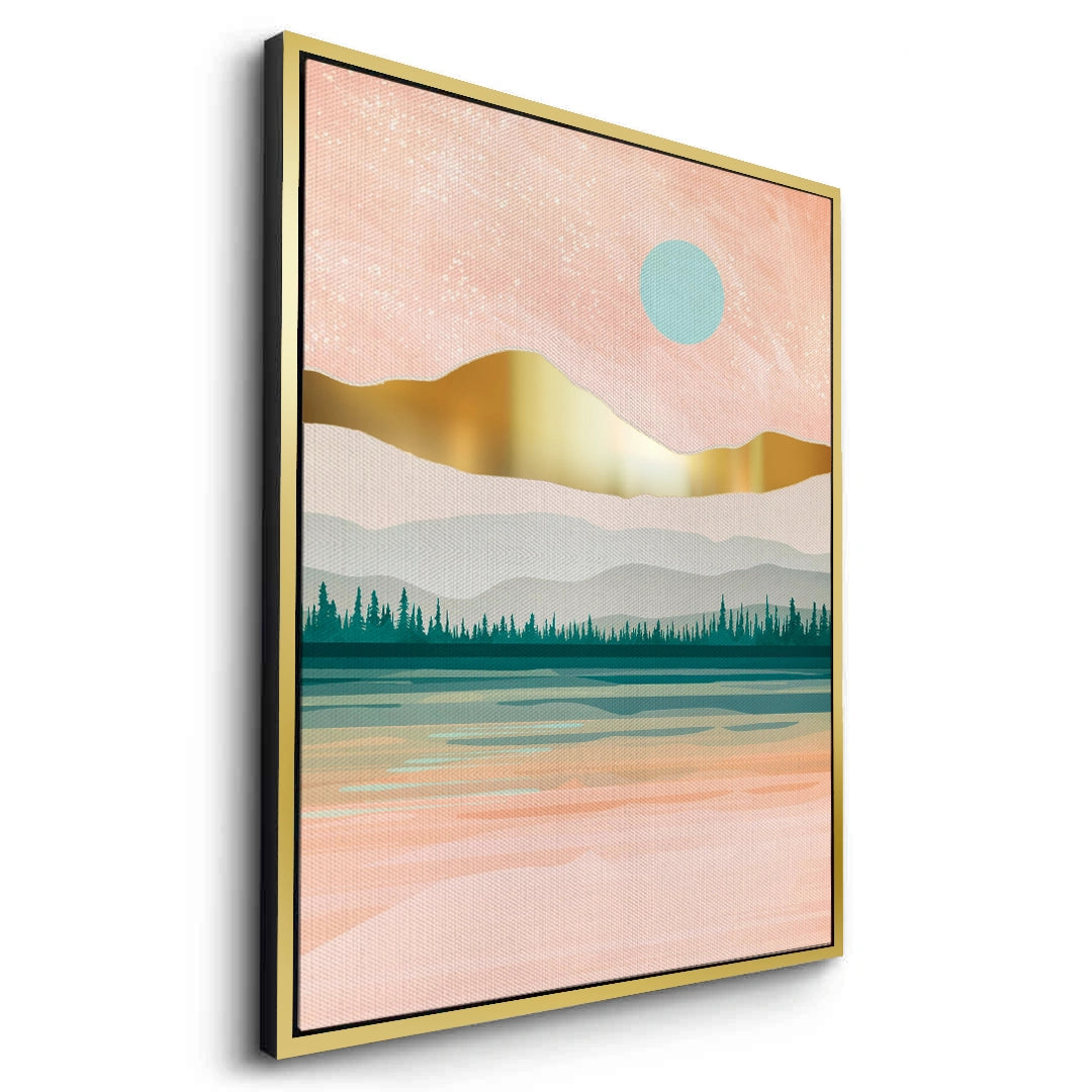 2Gold Layer Mountain - Canvas