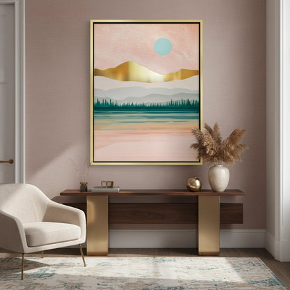 Gold Layer Mountain - Canvas