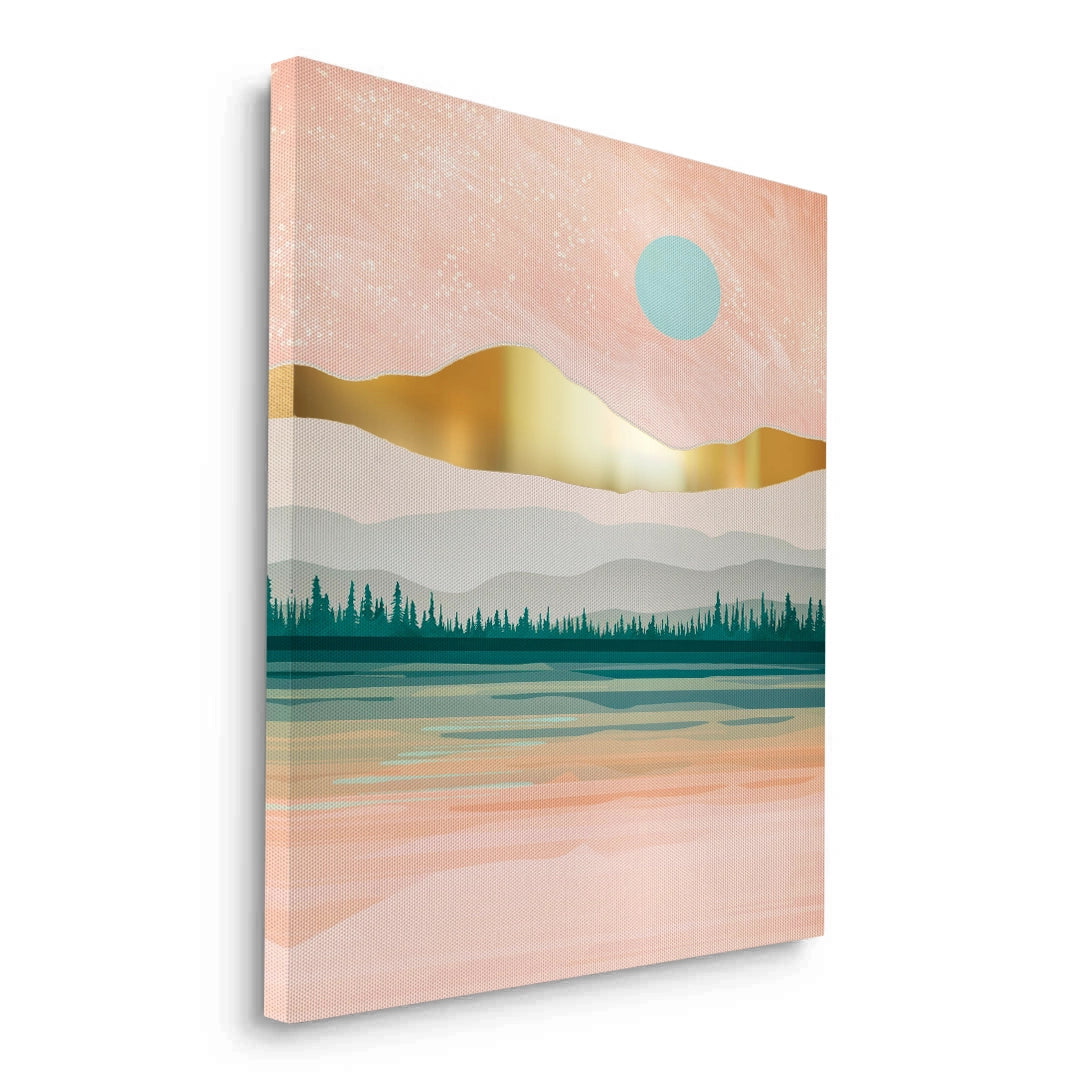 2Gold Layer Mountain - Canvas