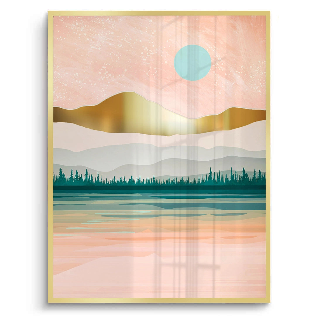 2Gold Layer Mountain - Fine Art