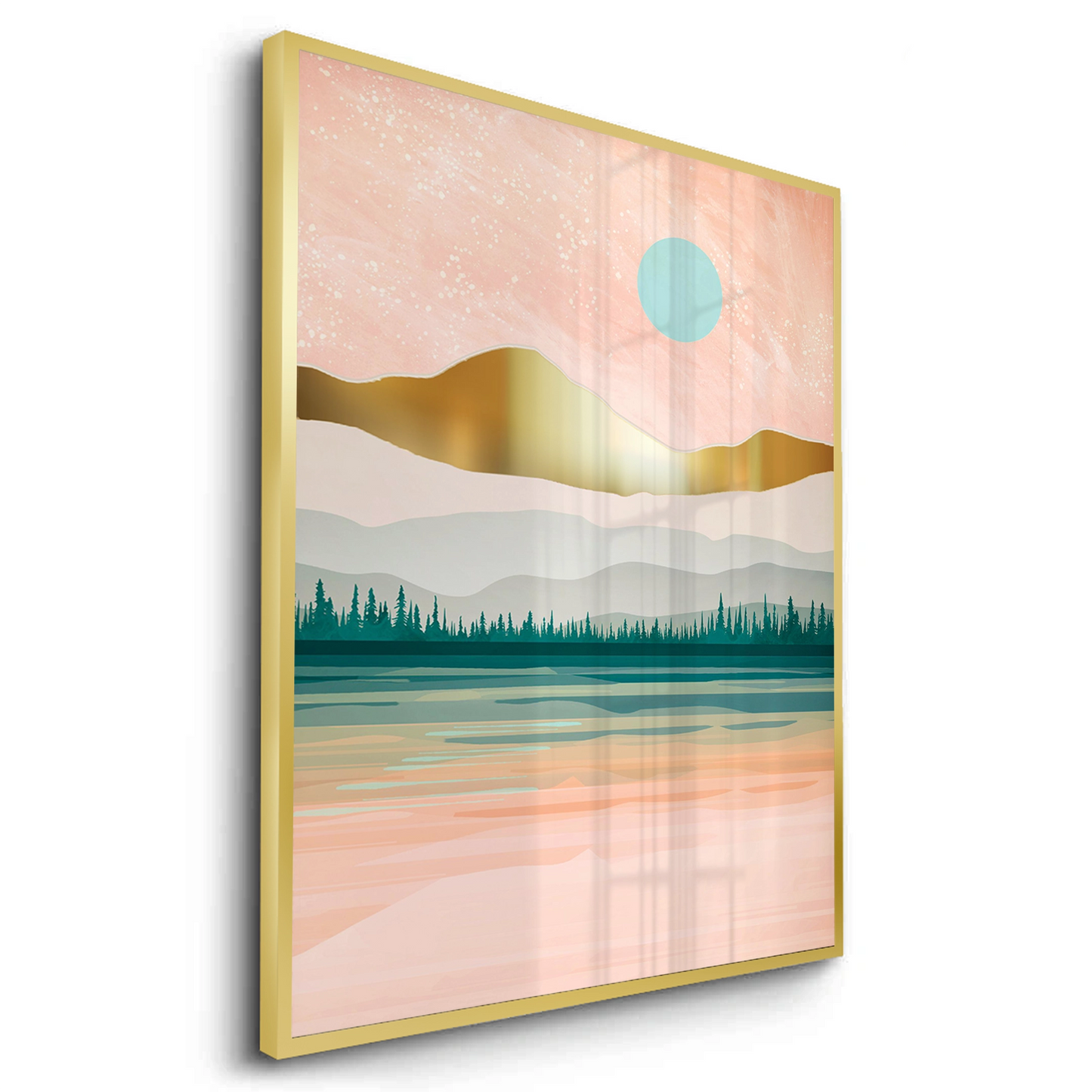 2Gold Layer Mountain - Fine Art