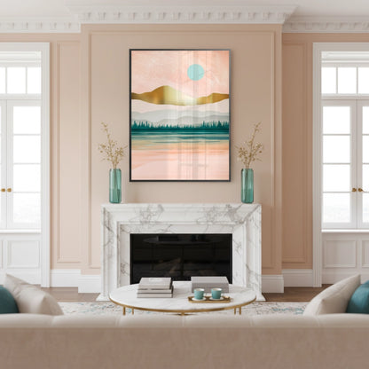 Gold Layer Mountain - Fine Art