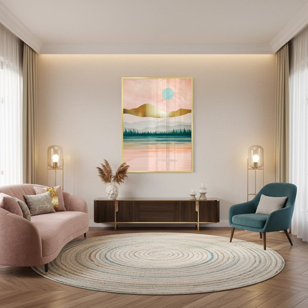 2Gold Layer Mountain - Fine Art