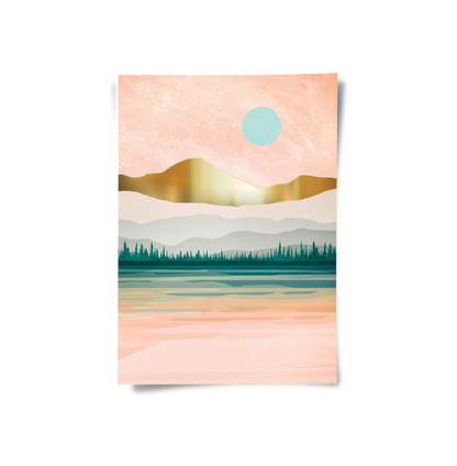 Gold Layer Mountain - Poster