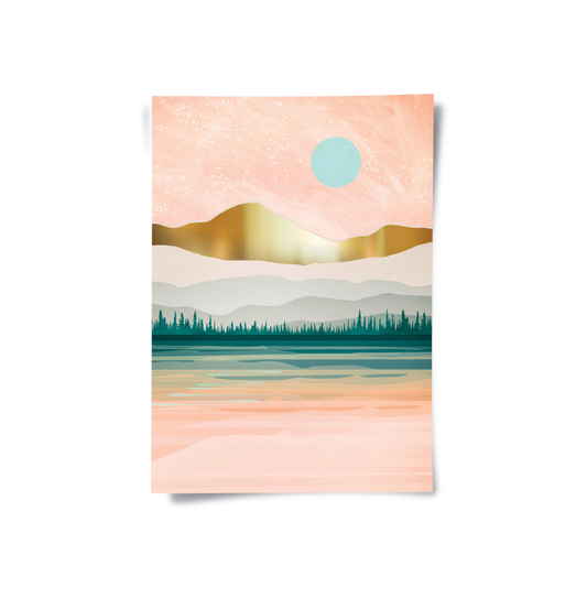 Gold Layer Mountain - Poster