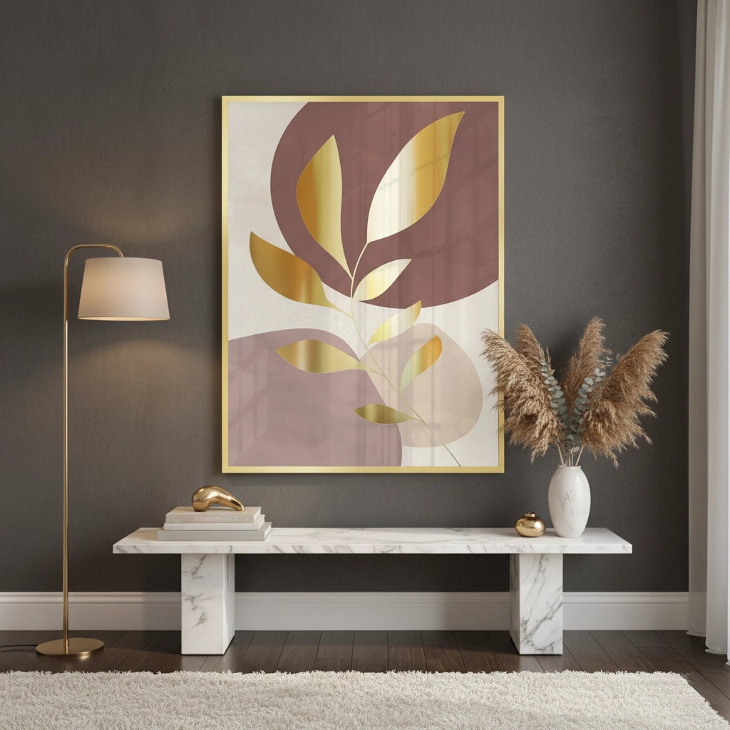 2Gold Leaf Abstract - Fine Art