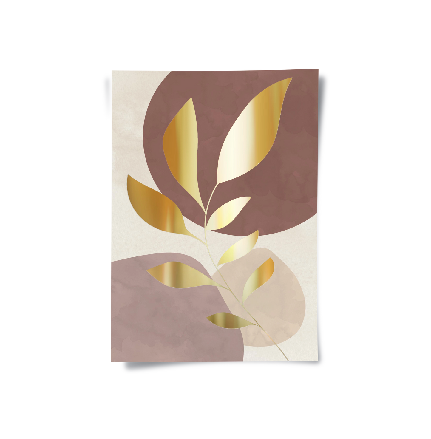 2Gold Leaf Abstract - Poster