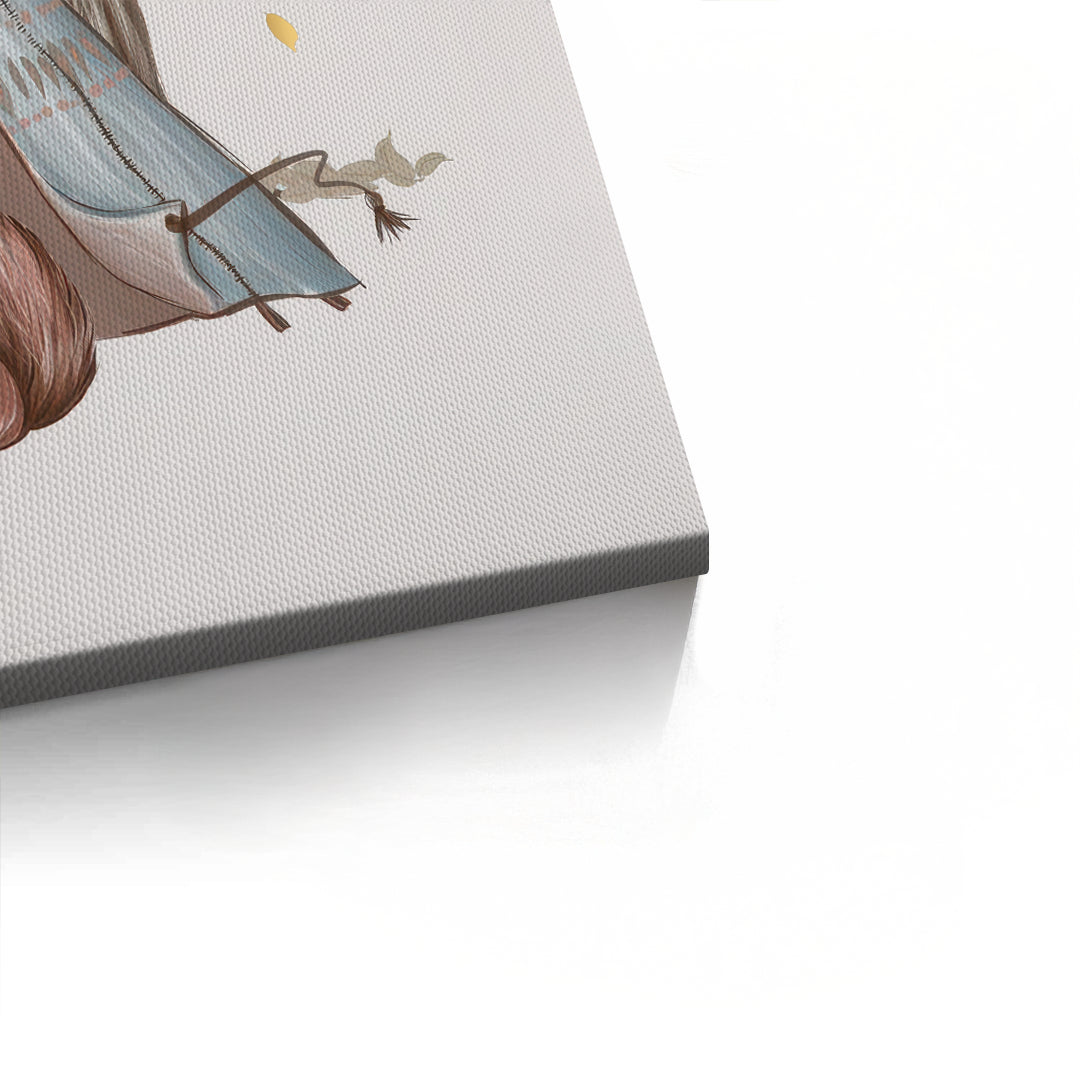 2Gold Leaf Teepee Squirrel - Canvas