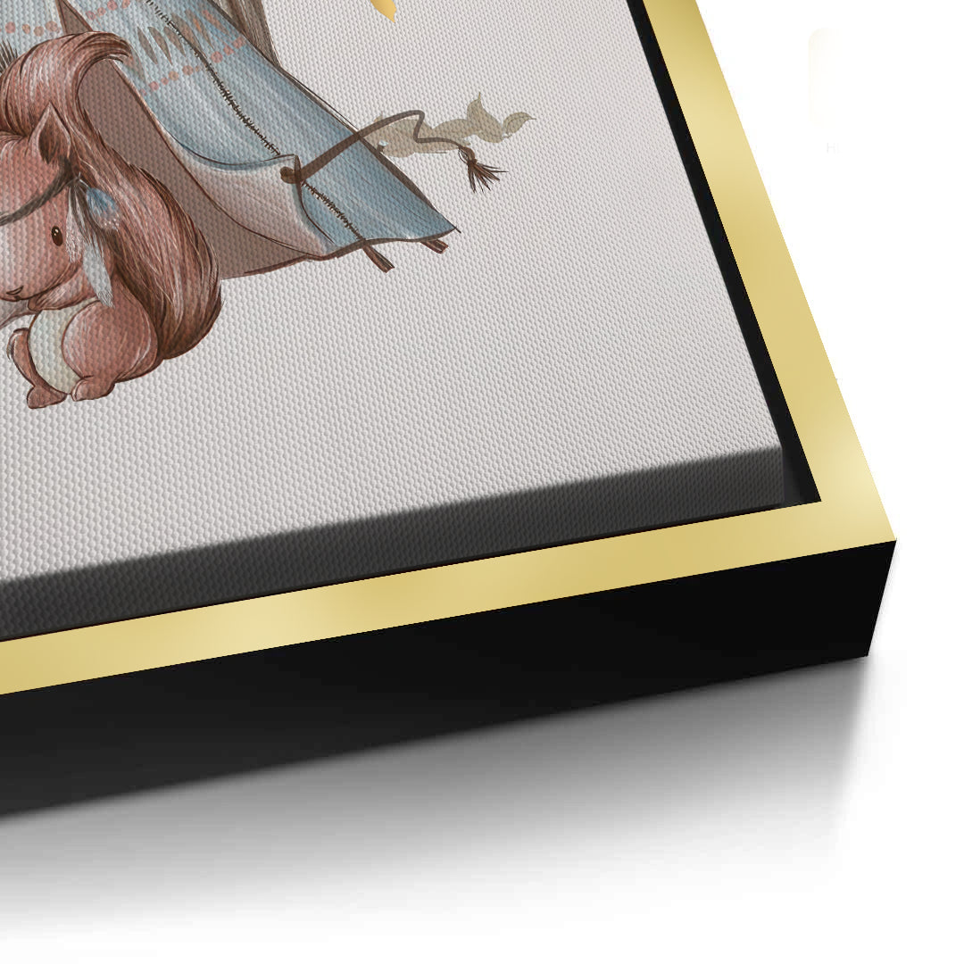 2Gold Leaf Teepee Squirrel - Canvas