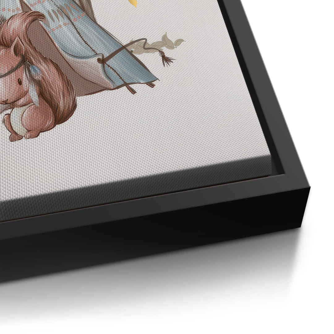 2Gold Leaf Teepee Squirrel - Canvas