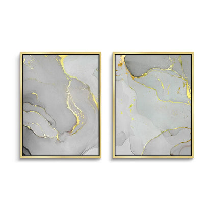 Gold Marble Set of 2 - Canvas
