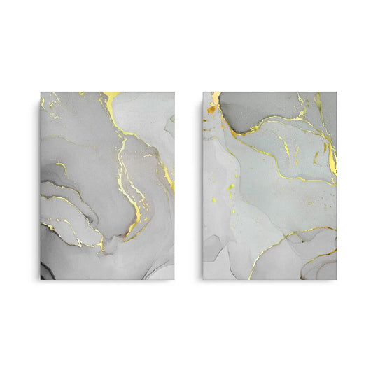 Gold Marble Set of 2 - Canvas