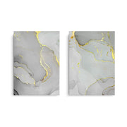 Gold Marble Set of 2 - Canvas - Jasmineart.ae