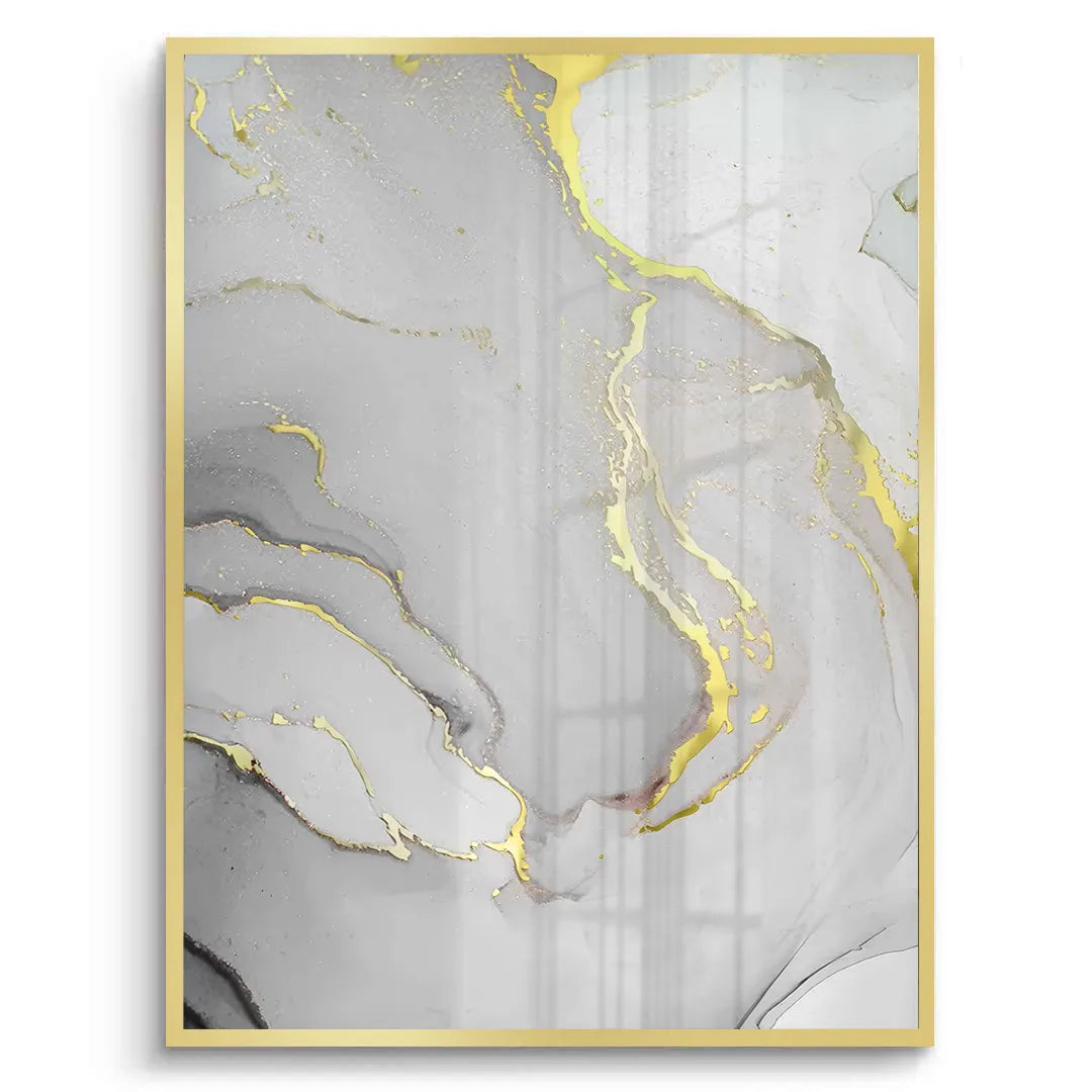 Gold Marble Set of 2- Fine Art - Jasmineart.ae