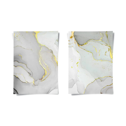 Gold Marble Set of 2 - Poster