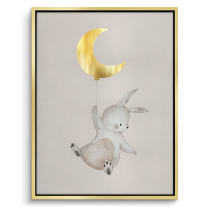 Gold Moon Bunny - Canvas