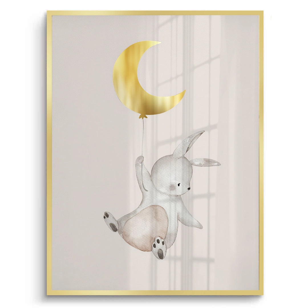 2Gold Moon Bunny - Fine Art