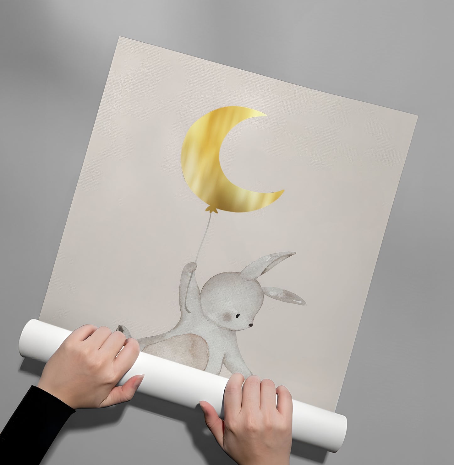 2Gold Moon Bunny- Poster