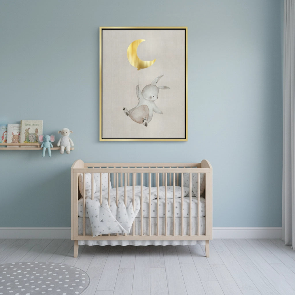 2Gold Moon Bunny - Canvas