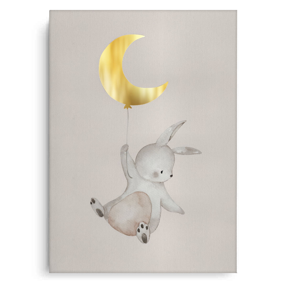 2Gold Moon Bunny - Canvas