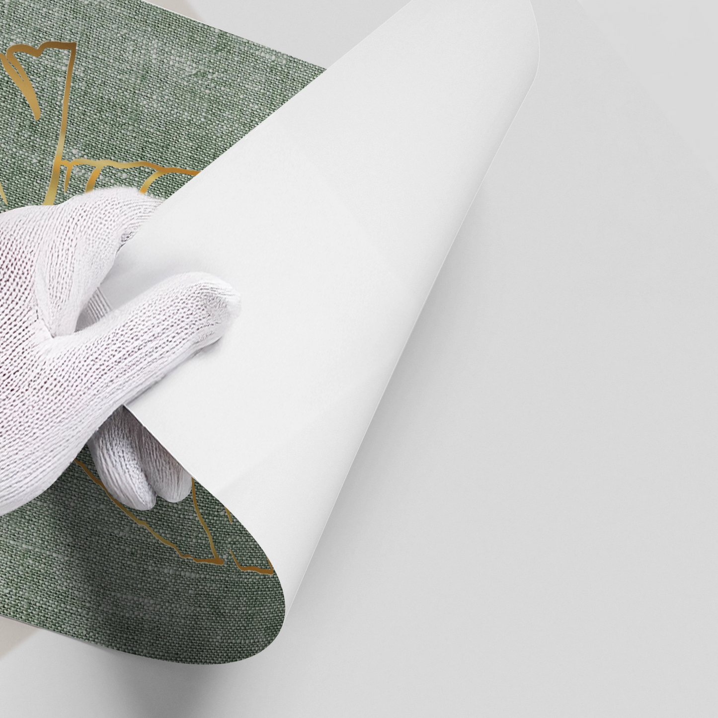 2Gold Outline Tropical Leaf - Poster