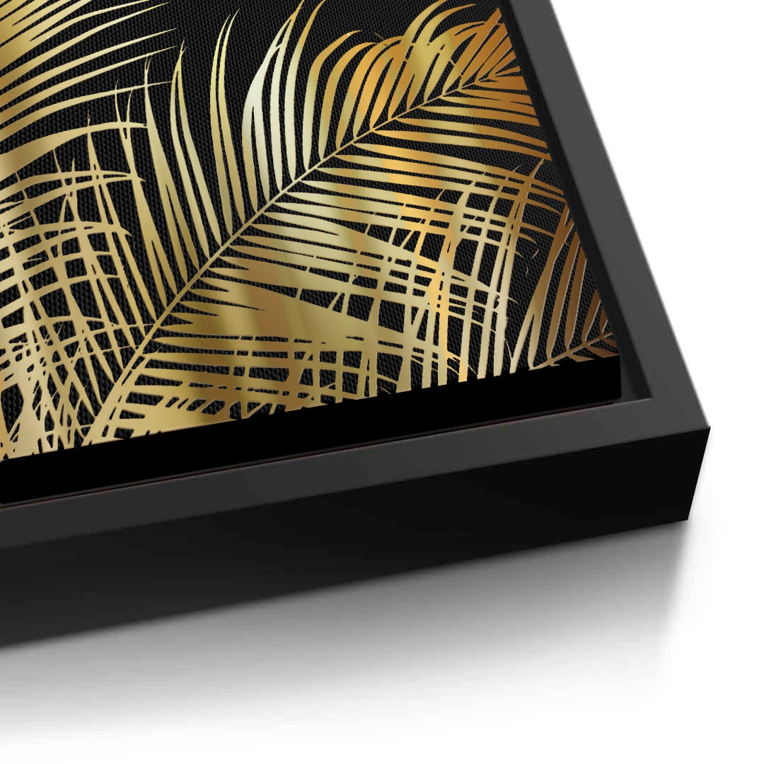 2Gold Palm Leaf - Canvas