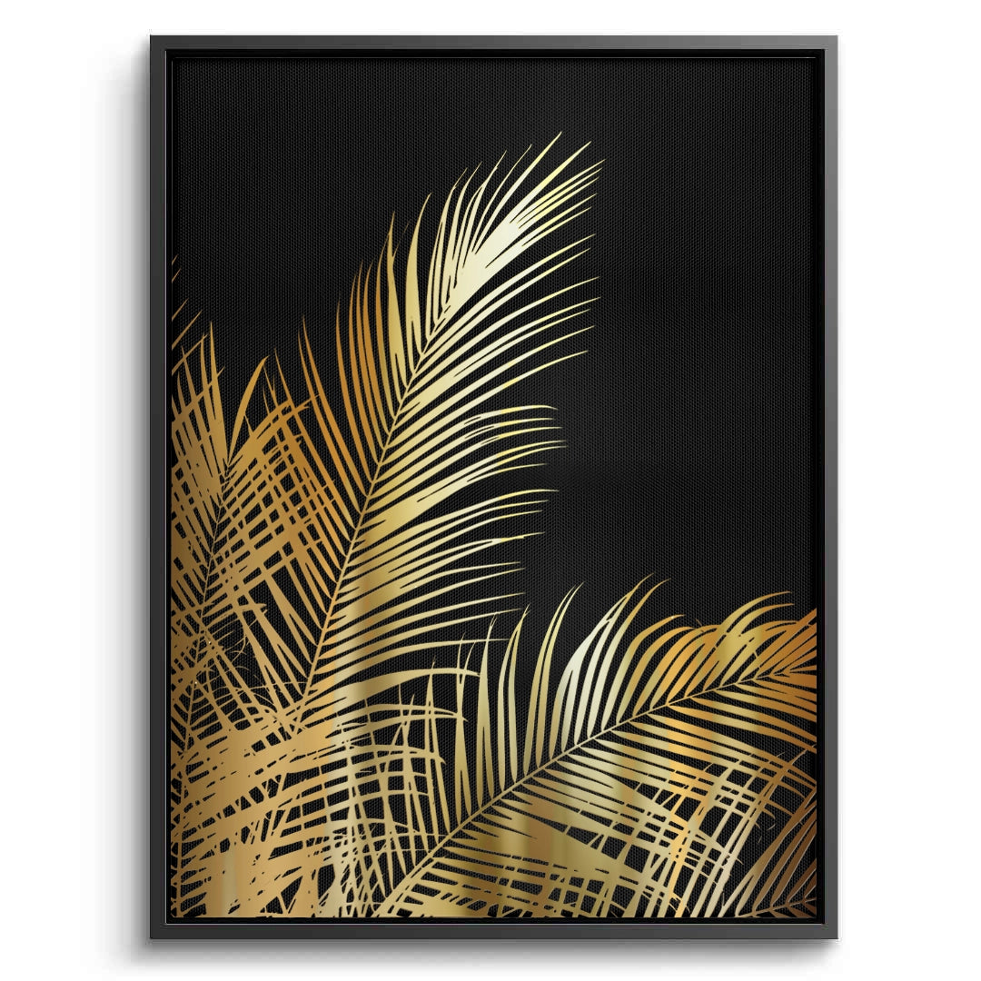 2Gold Palm Leaf - Canvas