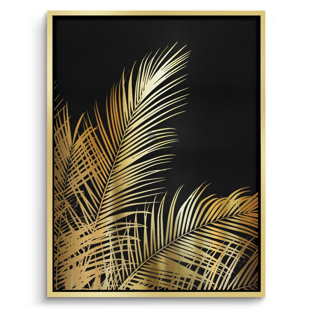 2Gold Palm Leaf - Canvas