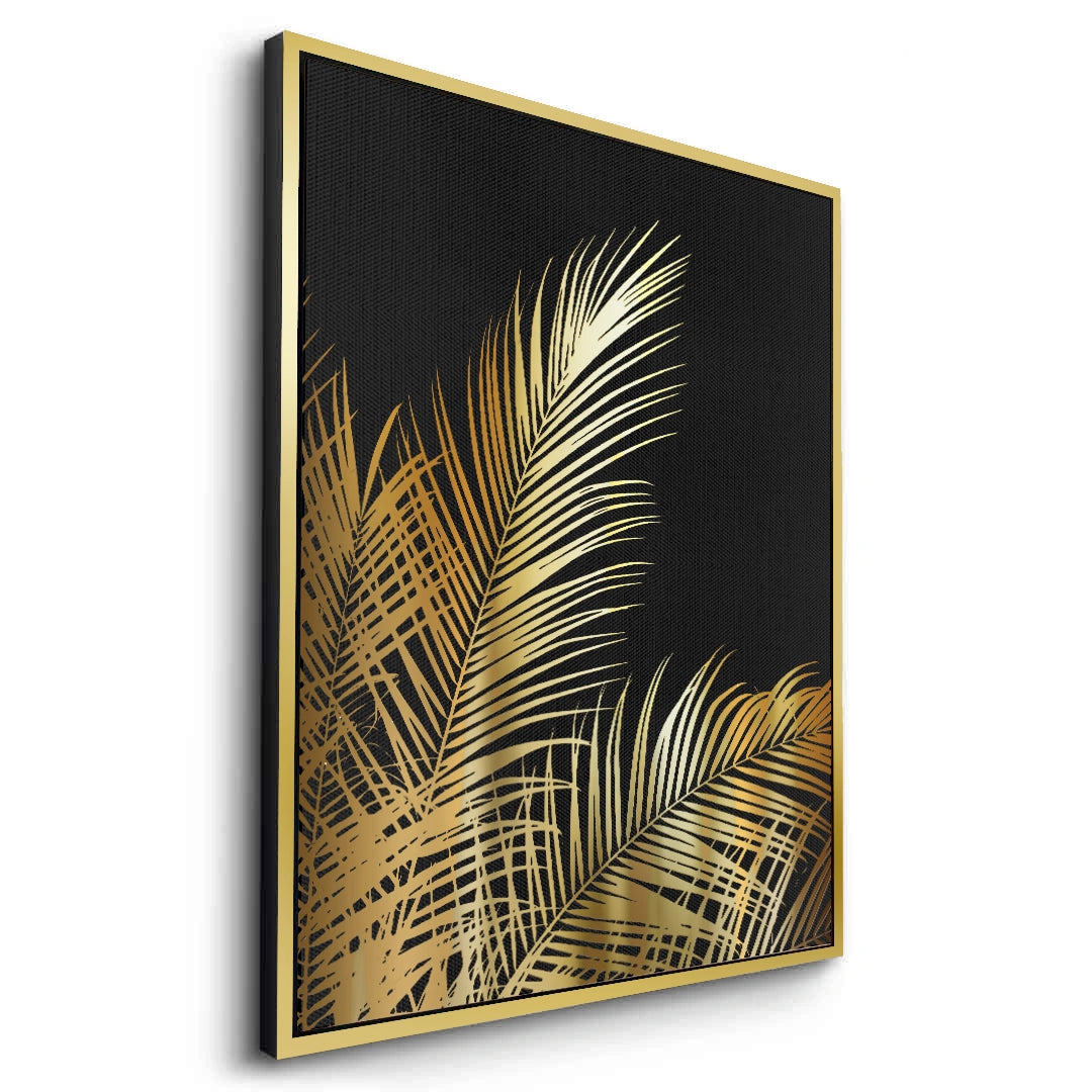2Gold Palm Leaf - Canvas