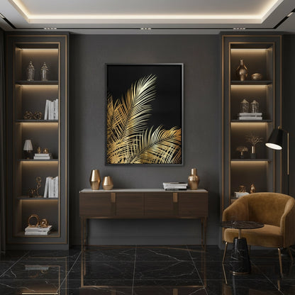 Gold Palm Leaf - Canvas