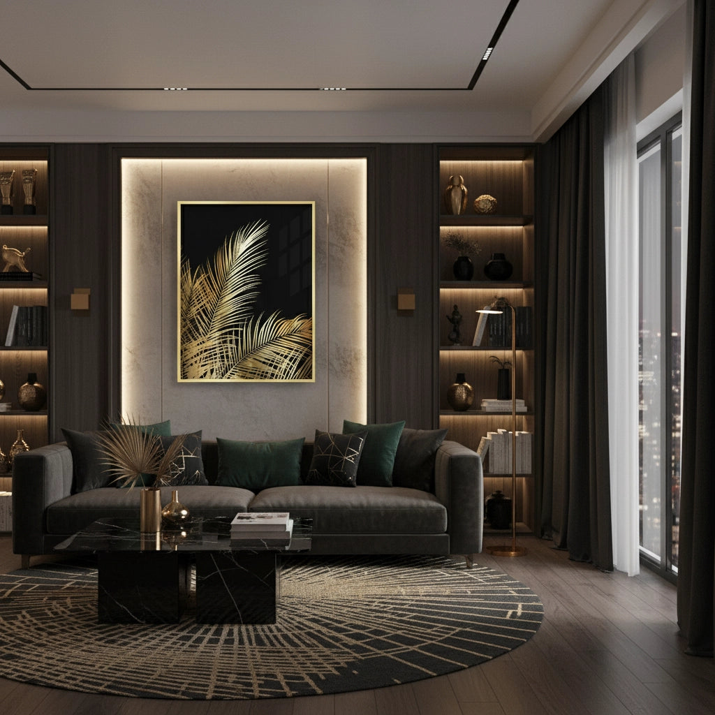 2Gold Palm Leaf - Fine Art