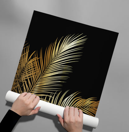 Gold Palm Leaf - Poster