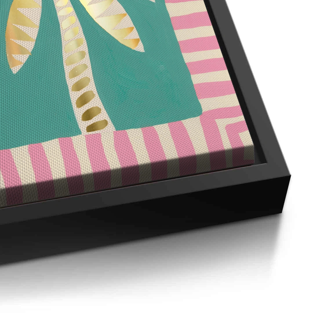 2Gold Palm Tree - Canvas